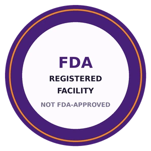 FDA registered facility, not FDA approved